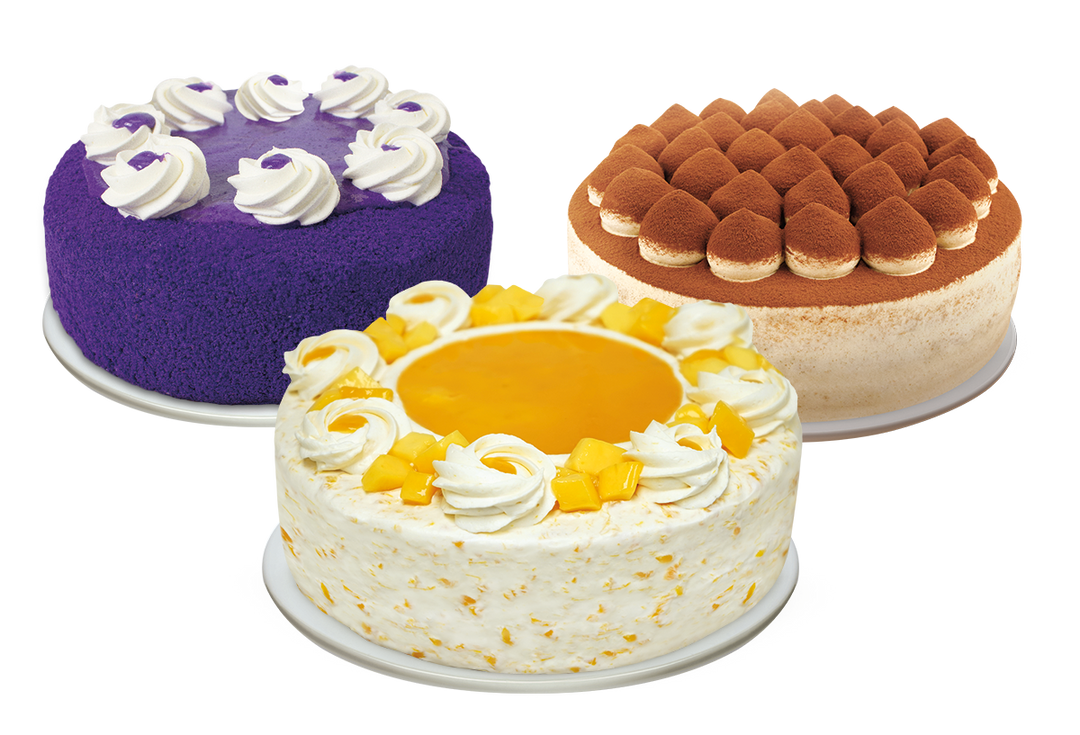 Ube Cake, Tiramisu Cake, and New Mango Supreme Cake