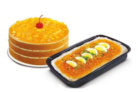 Mango Supreme Cake and Palabok Family Platter